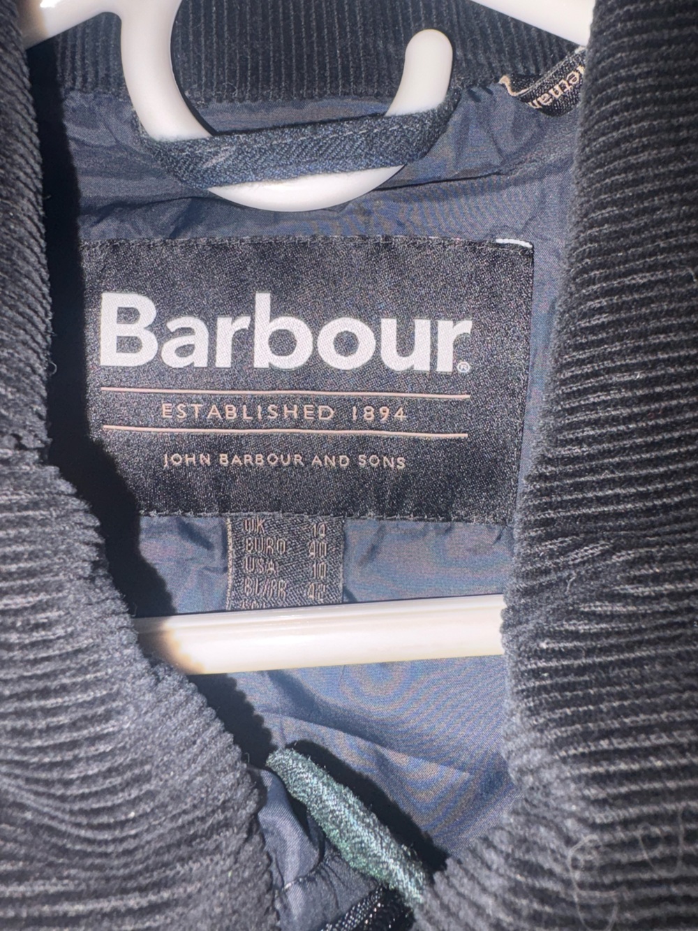 Barbour Quilted Jacket in Dark Green and Navy Tartan plaid Louden - Picture 4 of 4